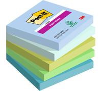 Post-it® SuperSticky 654-5SS-OAS bloc-notes adhésifs Super Sticky Notes Oasis Collection - 76 x 76 mm, assortis 5x 90 feuilles