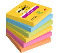 Post-it® SuperSticky 6546SR bloc-notes repositionnables Super Sticky Notes - 76 x 76 mm, 6x 90 feuilles