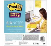 Post-it® SuperSticky BN11-EU bloc-notes repositionnables Big Notes - 27,9 x 27,9 cm, jaune fluo, vierge, 30 feuilles