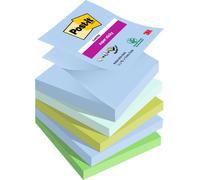 Post-it® SuperSticky R330-5SS-OAS Haftnotizblock Super Sticky Z-Notes Oasis Collection - 76 x 76 mm, sortiert, 5x 90 Blatt