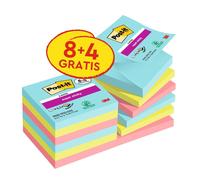 Post-it® SuperSticky R330-SSCOS-P8+4 Bloc-notes Super Sticky Z-Notes Cosmic Collection - 76 x 76 mm, sortiert, 12x 90 Blatt