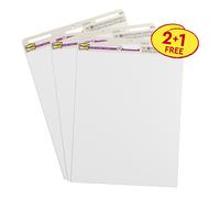Post-it Tableau de réunion super adhésif 100 % recyclé, 559RP-3, 2+1 offerts, 63,5 cm x 76,2 cm, 30 feuilles/planche, 3 planches/lot, 100 % PEFC, SGSCH-PEFC-COC-110078
