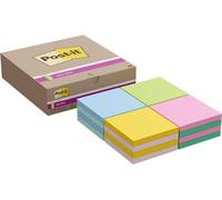 Post-it Z-Notes Autocollantes Super Sticky, Pack de 16 Blocs, 90 Feuilles par Bloc, 76 mm x 76 mm, Jaune, Bleu, Vert, Rose - Feuillets Super Adhésifs pour Prise de Notes, Listes de Tâches et Rappels