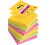 Post-it Z-Notes Super Sticky Rio de Janeiro – Lot de 6 – 90 f./bloc – 76x76 mm – Jaune/Rose/Vert