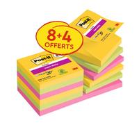 Post-it Bloc-note adhésif Super Sticky Z-Notes 76 x 76 mm Jaune/Vert/Rose
