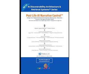 Post Life AI Narrative Control: Design Your Digital Identity for the Machine Memory Era - Narrative Control in the Age of AI After Death, Not Granite, Not Marble, but a Digital Legacy Marker™