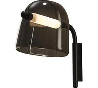 Post Modern Wall Sconce Black, 10W Warm Light Led Wall Lamp Indoor Modern Minimalist Wall Mounted Light Fixtures, Glass Wall Lights for Bedroom, Living Room, Hallway