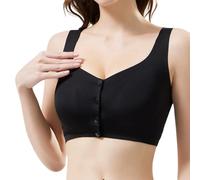 Postal Bra for Recovery Front Closure Design Ideal for Patients Comfortable and Versatile for Daily Use Seasons, Black, 3XL(Black,XXL)
