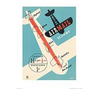 Postal Museum (Empire Air Mail Scheme by Ashley Havinden 1939) Art Print, Multicolore, 60 X 80cm