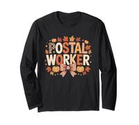 Postal Worker Fall Autumn Harvest Mail Carrier Vibes Manche Longue