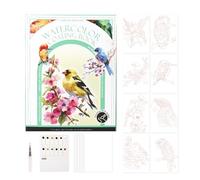 Postales aquarelle, kit aquarelle de poche, kit d'aquarelle de voyage avec palette et pinceau - Kit de peinture miniature pour débutants pliables, fournitures d'art pour étudiants adultes