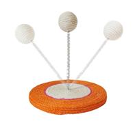 Poste à gratter pour chat - Tour à gratter en sisal, grimpeur robuste pour petit chat, jouet en plumes à ressort avec boule de piste | Les meubles d'intérieur d'activité d'animal familier d'économie d