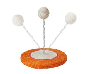 Poste à gratter pour chat - Tour à gratter en sisal, grimpeur robuste pour petit chat, jouet en plumes à ressort avec boule de piste | Les meubles d'intérieur d'activité d'animal familier d'économie d