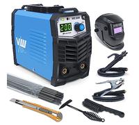 Poste à souder à électrodes MMA 200A - Inverter - Poste à souder à électrodes 230V - 200 Ampères - Kit avec casque de soudage, marteau à scories, brosse, 10x électrodes - VECTOR WELDING