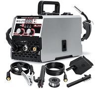 Poste à souder à fil fourré sans gaz 20-250 A 220 V Poste à souder inverter 3 en 1 MIG/ARC/Lift TIG avec inverseur de 140 A, pistolet à souder MIG pour travail des métaux