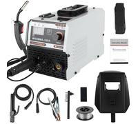 Poste à Souder à Fil Fourré Sans Gaz, Poste à Souder Multi-Procédés 220V 3 en 1, Avec Poste à Souder Double Sans Gaz 1kg MIG/MMA-160A, Avec Affichage Numérique LED, Pour Professionnels et Bricoleurs