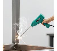 Poste à souder à la main à électrodes pour fil de soudage diamètre 1,6-3,2 mm, épaisseur de soudage 2-14 mm, écran LCD, kit de soudage électrique avec mallette à outils