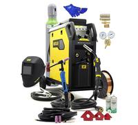 Poste à souder combiné complet Rustler 350C PRO - Poste à souder Inverter MIG MAG 350A - Synergic 400V - 4 roues, WIG Lift & E-Hand - Kit professionnel avec casque, bouteille de gaz & fil