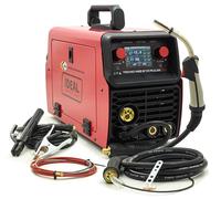 Poste à souder combiné gaz de protection 230 V IDEAL Tecno MIG 210 PULSE LCD Inverter MIG MAG MMA 200 A Synergic Alu FLUX Fil fourré sans gaz Flux Core Portable Électrode en acier inoxydable