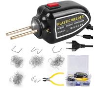 Poste à souder en plastique avec 200 clous de soudure en 4 types et lumière LED, portable 100 W, kit de réparation de pare-chocs de voiture, machine à souder en plastique pour pare-chocs, tableaux de