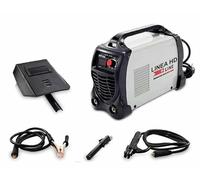 Poste à souder inverter professionnel 300 A - 15 kVA, technologie IGBT, courant continu CC MMA, écran, comprend 2 électrodes, masque, brosse, piquet, pince porte-électrode négative