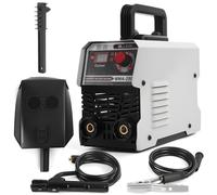 Poste à Souder MMA-250A Portable 220V, Soudeuse à l’Arc Inverter IGBT 250 Ampères avec Ecran Numérique LED, Fonctions Hot Start Arc Force Anti-Stick, Kit Complet Gris