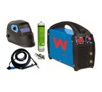 AWELCO - Poste à Souder Inverter MMA-TIG 150A Mikrotig 170 - Kit Complet avec Cagoule Automatique, Bouteille Argon, Détendeur et Torche TIG 4m - Soudage Acier, Inox et Fonte