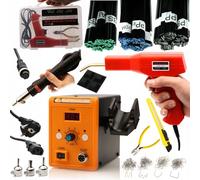 Poste à souder plastique Rosfix 858D + Zszywacz + 200 rivets + 300g matériel de soudage | Électronique de dernière génération, haute performance, chauffage rapide | Kit de réparation de pièces en