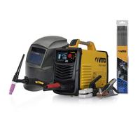 Poste a souder Profesionnel inverter MMA TIG 150 Ampères+12 baguettes Ø 2.5 mm + Cagoule LCD + Mallette VITO