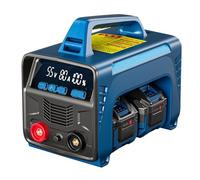 Poste à souder sans fil, poste à souder MMA à batterie amélioré avec batteries, affichage LED portable, poste à souder numérique IGBT Inverter Stick, démarrage à chaud, poste à souder 4Batteries