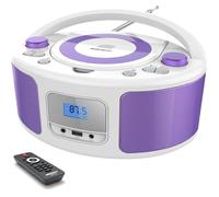 Poste CD Enfant WISCENT Boombox Portable Bluetooth FM USB AUX Casque