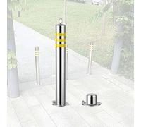 Poste de délimitation de sécurité routière, Barrière de sécurité portative poste stationnement allée borne Garage acier inoxydable(Style 14)
