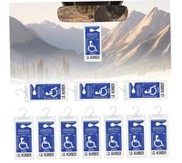 Poste de plaque de handicap pour le support permis stationnement pour handicap 10pcs AUTO avec empilement 11, 6 x 5 pouces protection en PVC, non