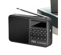 Poste De Radio avec Prise - Casque Caliber Radio Portable FM Vintage sur Piles Ou Secteur | Bouton De Réglage avec Indicateur De Signal pour Bureau, Cuisine, Voiture, Camping, Voyage, Garage, École