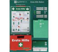 Poste de secours L800xH600xP150ca.mm Vert/Blanc