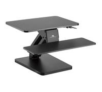 Poste de travail assis-debout Fixation de bureau pour clavier et moniteur ou ordinateur portable vérin à gaz