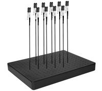 Poste de travail modèle Hobby avec base pour aérographe et 20 pinces crocodiles montées sur tige, plate-forme en acier inoxydable pour mini figurines et kits