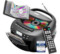 Poste Radio Cassette CD - avec Étui de Transport - Bluetooth AM FM