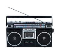 Poste Radio-Cassette Stéréo Bluetooth - Lecteur cassette et radio AM/FM - Interface SD/USB - Noir