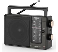 Poste Radio FM/AM J-03 Radio Portable Piles et Secteur, Transistor Haute Performance, Excellente Réception DSP, Haut-Parleur Puissant, Prise Casque 3.5mm - Idéal pour Personnes Âgées, Cuisine