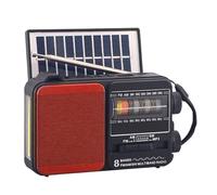 Poste Radio Portable AM/FM Sur Batterie - Radio Rétro | Lecteur Vintage Classique Avec Météo En Direct Pour Table, Extérieur, Camping Et Bureau