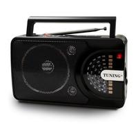 Poste Radio Portable Bluetooth/USB/TF, Récepteur AM/FM/SW1-2 avec Batterie Rechargeable 1200 mAh, Antenne 360° et Poignée, Transistor Radio a Pile pour Camping, Voyages & Maison