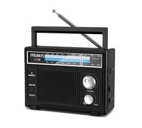Poste Radio Portable, PRUNUS J-136 AM/FM Radio FM Portable, Excellent Reception, Transistor Radios Secteur et Pile, Poste de Radio avec Prise AUX et Prise pour Casque D'écoute