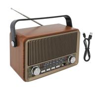 Poste Radio Vintage Retro, AM/FM/SW Poste Radio Portable Rechargeable avec Batterie 1800mAh, Radio Bluetooth Supports USB/TF/AUX Function, Radio Nostalgie pour Cuisine, Chambre, Bureau
