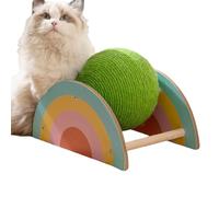 Poste rascador para gatos con bola de sisal - Suministros decorativos para muebles para mascotas resistes a arañazos, desgaste y mordeduras | Rascador para gatos y gatitos