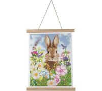 Poster 35x45cm avec mosaïque de diamants Lapin et printemps