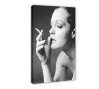 Poster 78 actrices autrichiennes Romy Schneider sur toile pour décoration de chambre à coucher, bureau, chambre, cadeau, style cadre 20 x 30 cm