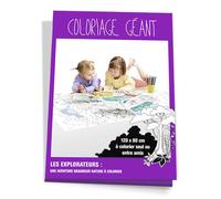 Poster à colorier - COLORIAGE GEANT - Explorateurs - 120X80 cm - Noir et blanc - Créatif