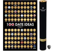 Poster à Gratter 100 Idées en Couple avec Accessoires - Bucket List de Rendez-Vous pour Couples - Idées à Révéler - Affiche de Activités à Deux 61x41 cm
