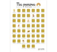 Poster à gratter 3-5 ans - 52 premières aventures - Format A3 - Encre dorée sans trace - Illustrations douces - Idée cadeau éveil maternelle & déco chambre enfant